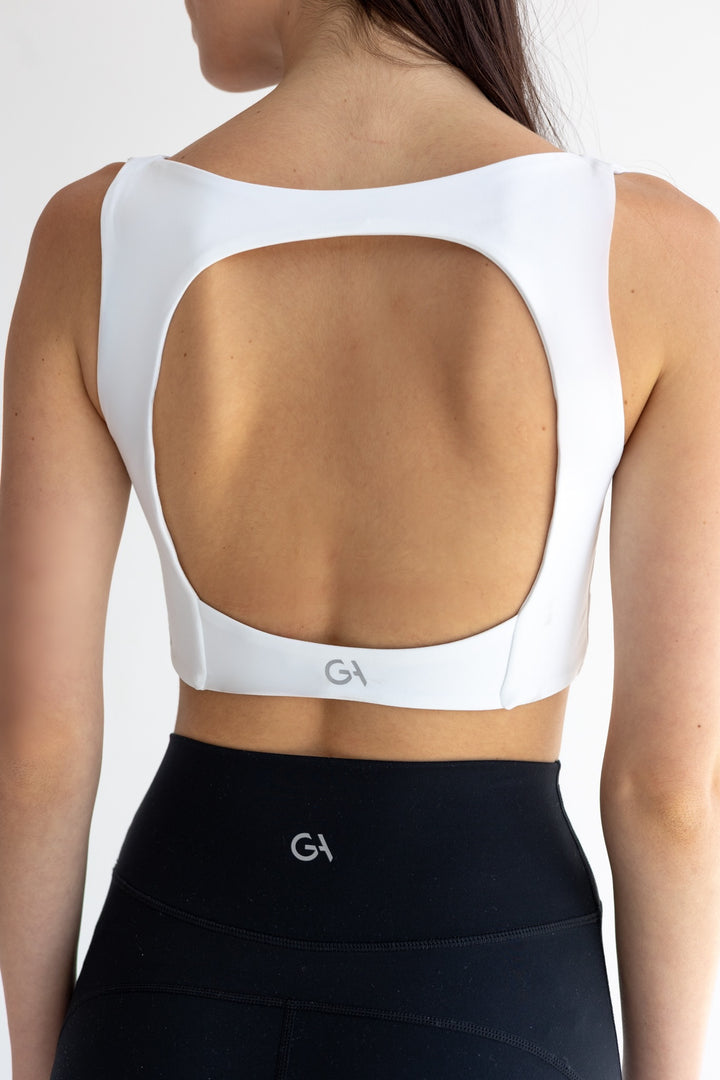 CORE MIA OPEN BACK CROP- Vanilla