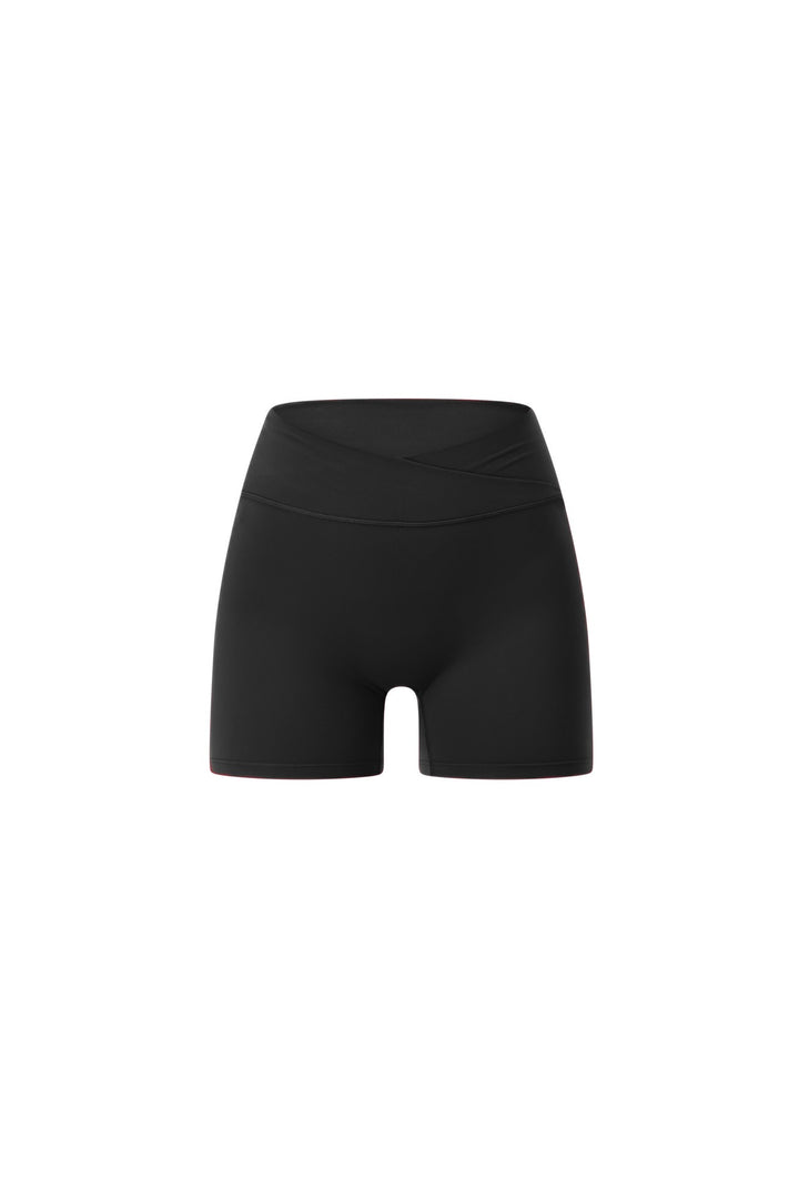 FORM 5" CROSSOVER INVISIBLE SCRUNCH SHORTS - Black
