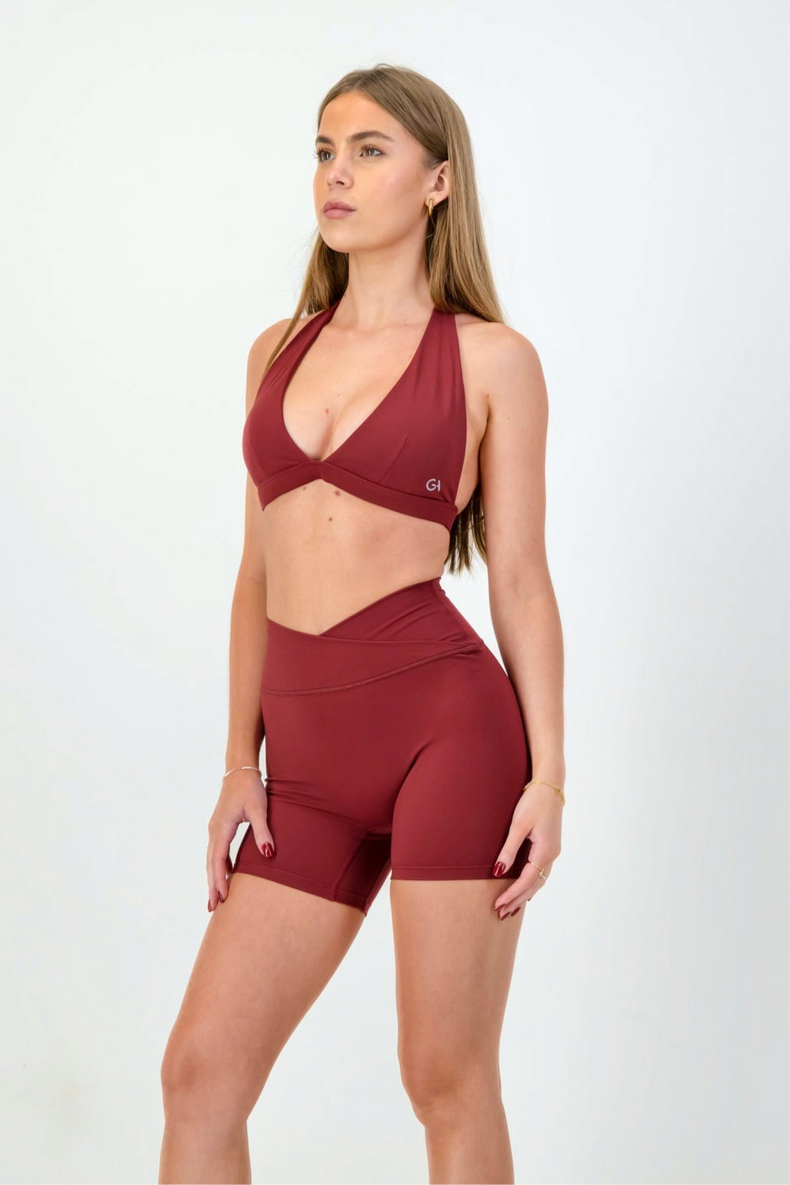 Form Cece Halter Crop | Black Cherry