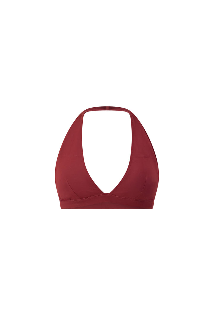FORM CECE HALTER CROP - Black Cherry