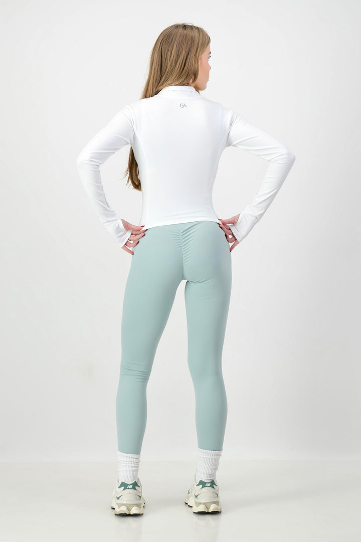 Form Longline Zip Up Jacket- White