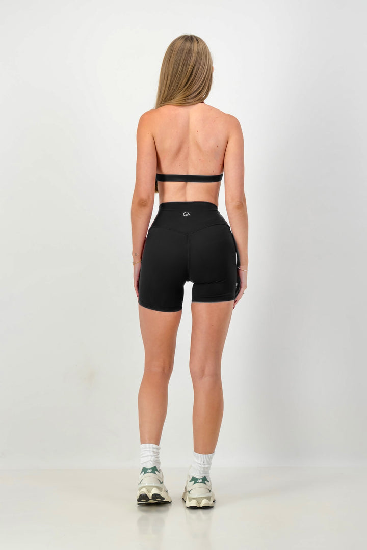 FORM 5" CROSSOVER INVISIBLE SCRUNCH SHORTS - Black