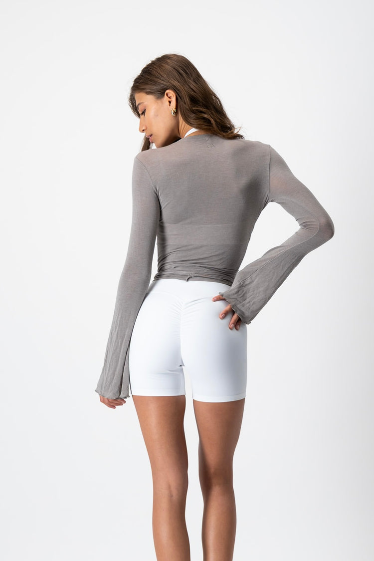 Leisure Flare Sleeve Ballet Wrap | Grey