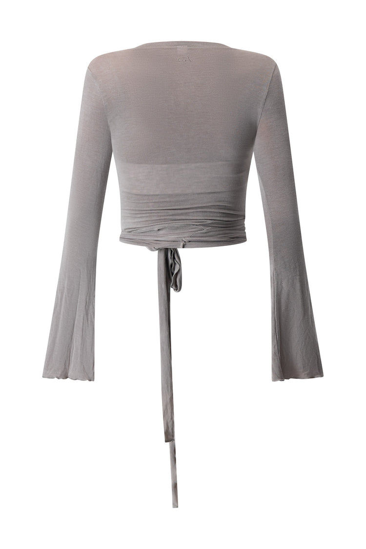 Leisure Flare Sleeve Ballet Wrap | Grey