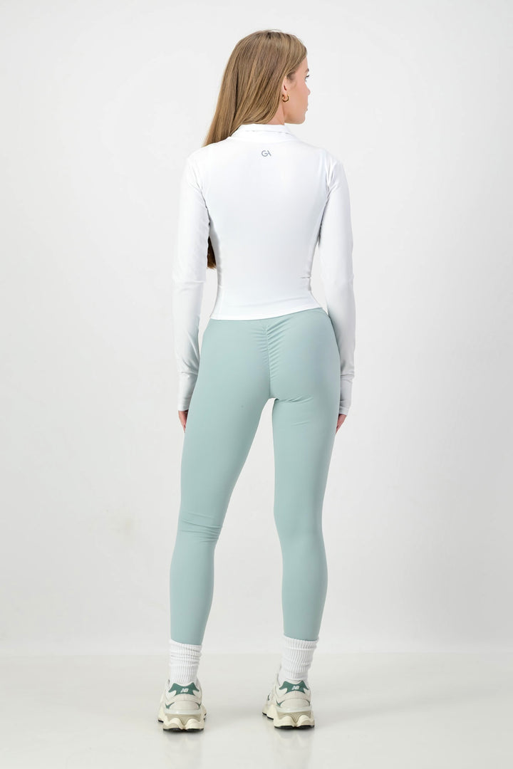 Form Longline Zip Up Jacket- White