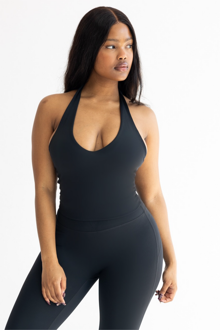 Core Lily Halter Tank | Black