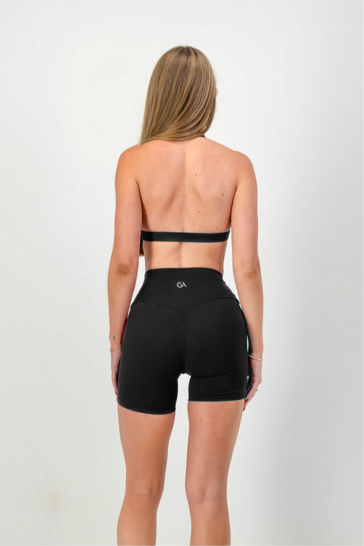 FORM CECE HALTER CROP - Black