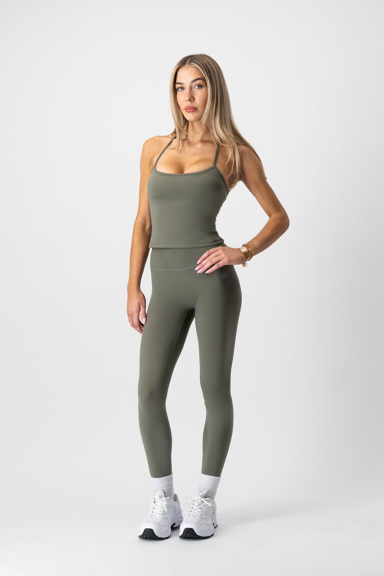 Form Blake Halter Tank | Khaki Green