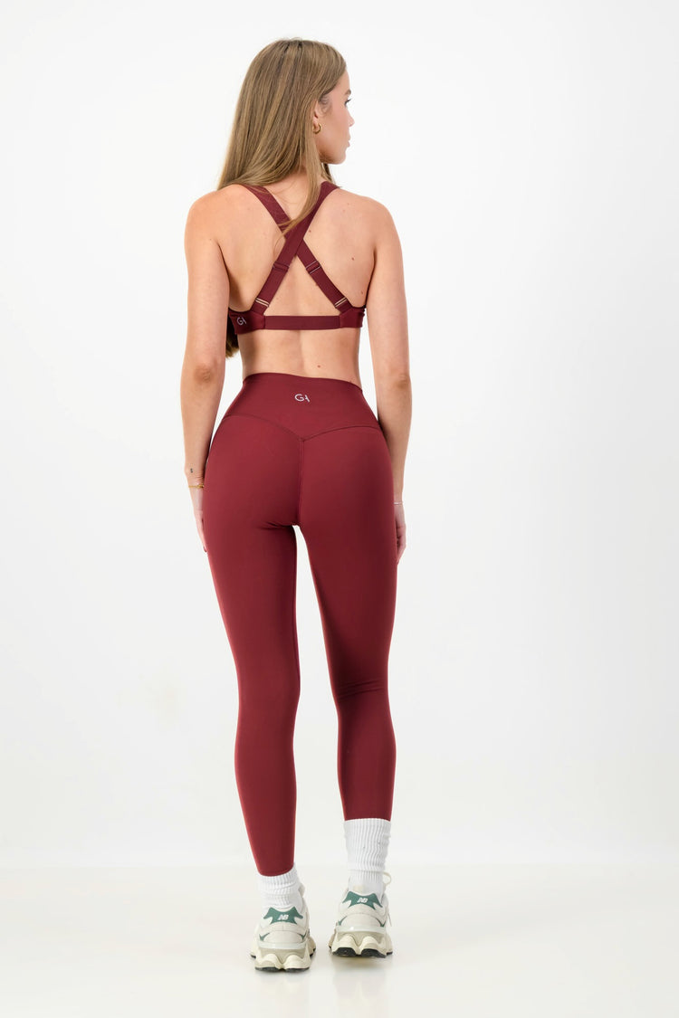 Form Crossover Invisible Scrunch Leggings | Black Cherry