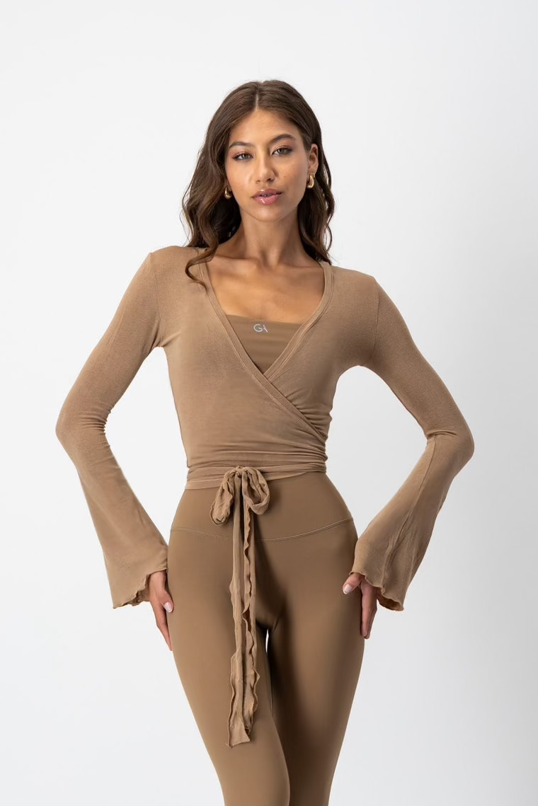 Leisure Flare Sleeve Ballet Wrap | Cinnamon