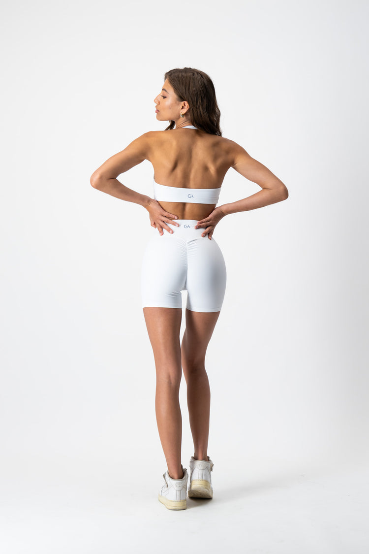 Cloudform 5" Scrunch Shorts | White