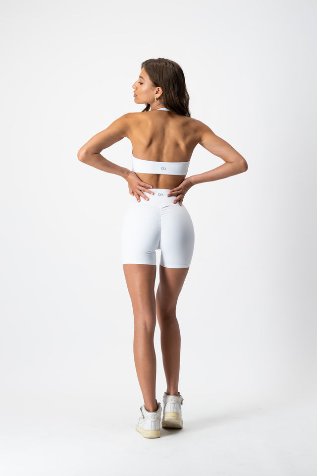 Cloudform 5" Scrunch Shorts | White