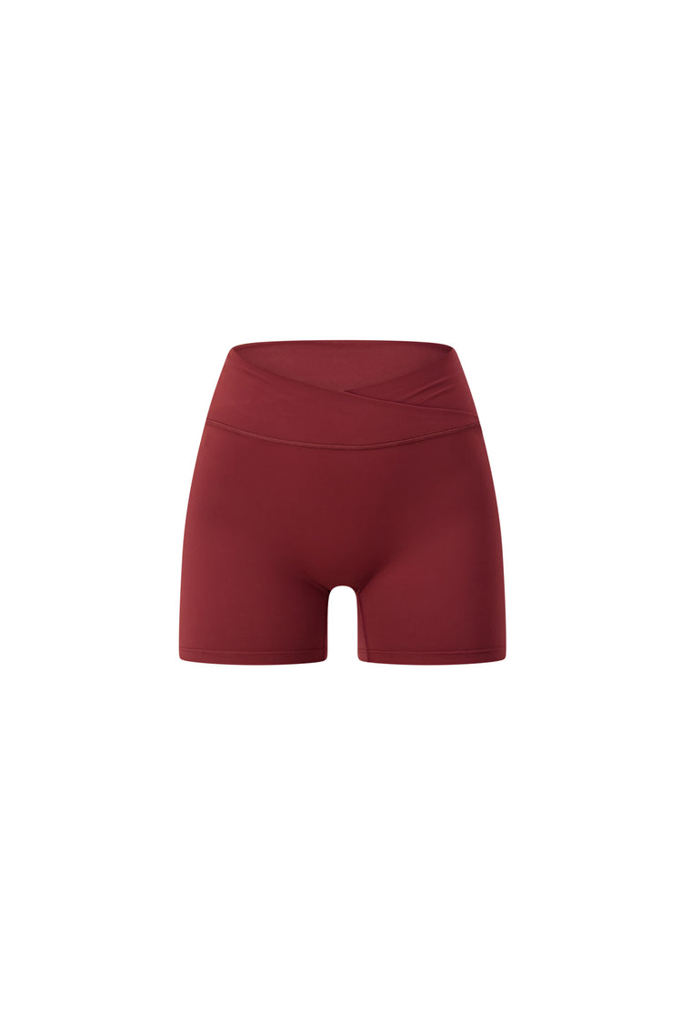 Form 5" Crossover Invisible Scrunch Shorts | Black Cherry