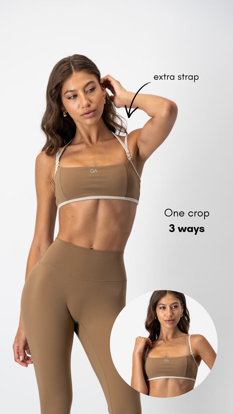 CloudForm Multiway Crop | Cinnamon Two Tone