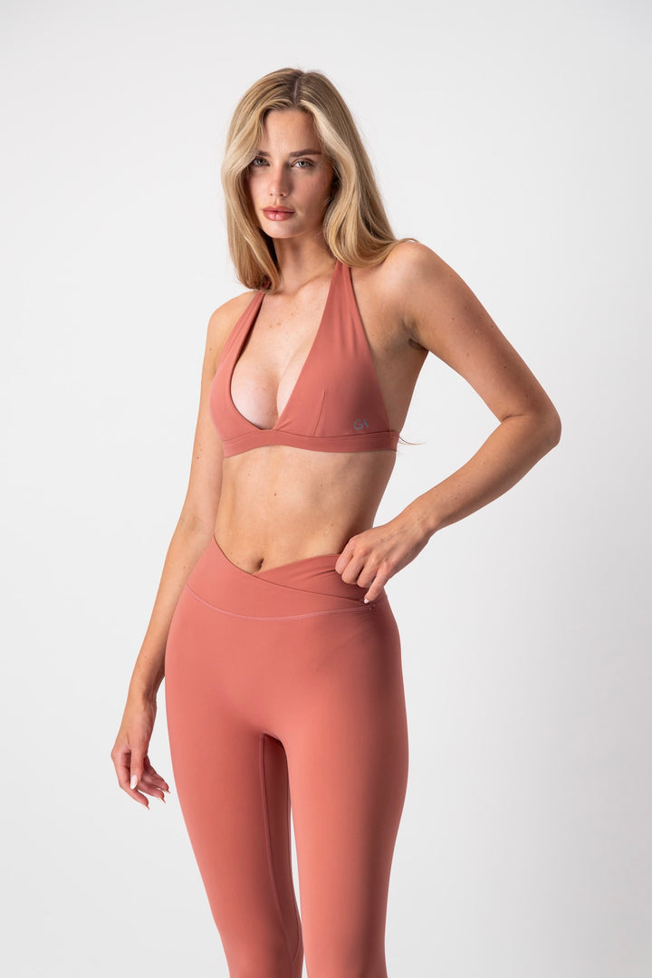 FORM CECE HALTER CROP - Rose