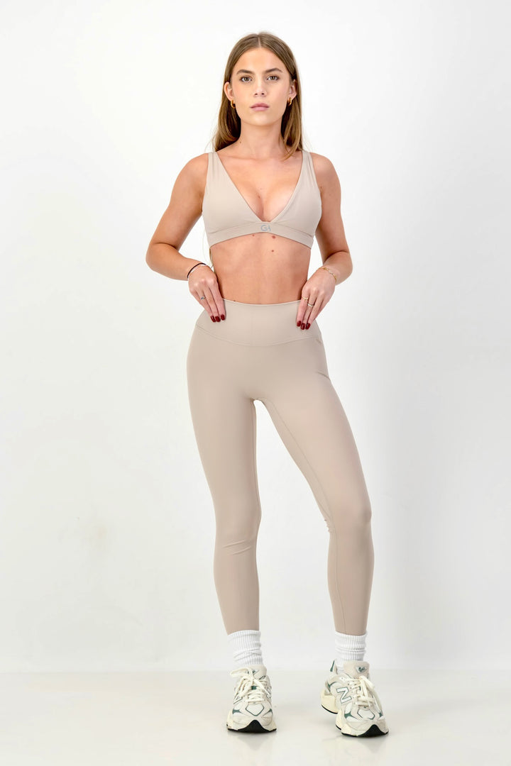 LUXSCULPT SCRUNCH LEGGINGS - Latte