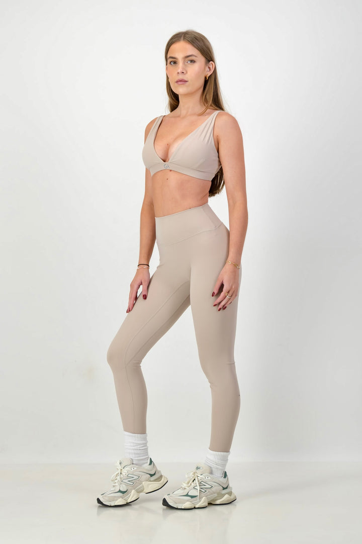 LUXSCULPT SCRUNCH LEGGINGS - Latte