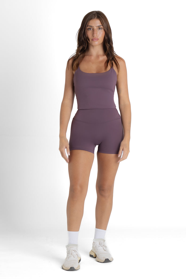 LuxSculpt 4" Scrunch Shorts | Americano