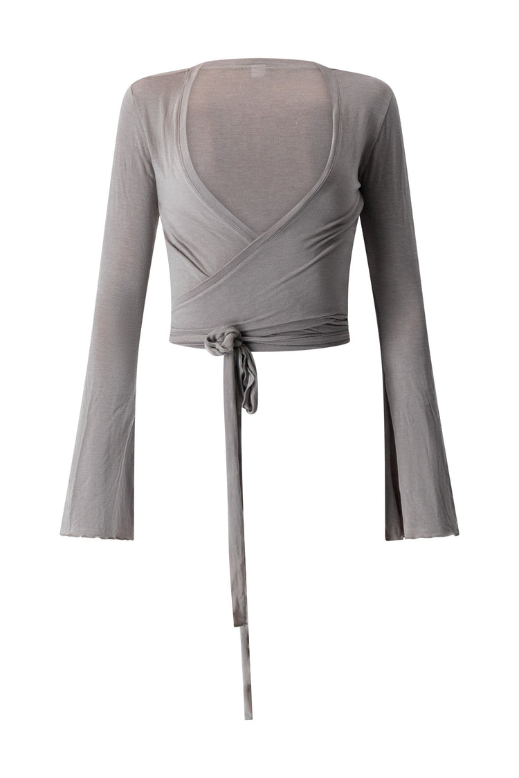 Leisure Flare Sleeve Ballet Wrap | Grey