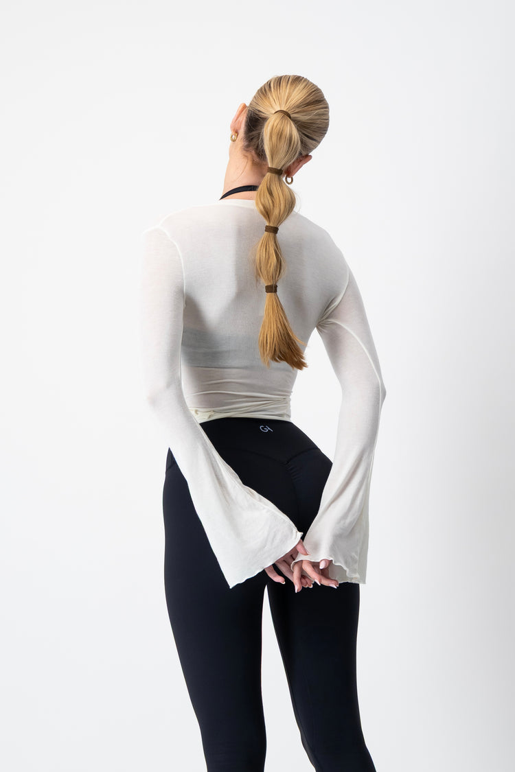 Leisure Flare Sleeve Ballet Wrap | Vanilla
