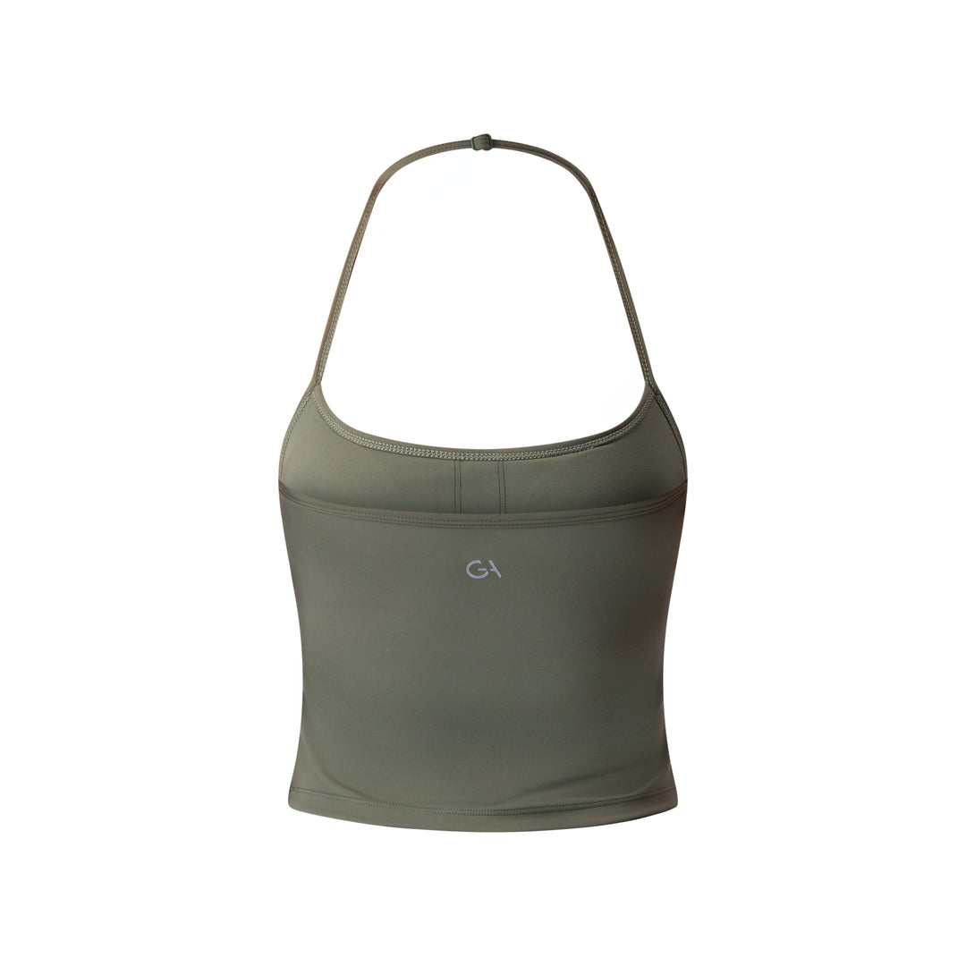 Form Blake Halter Tank- Khaki Green