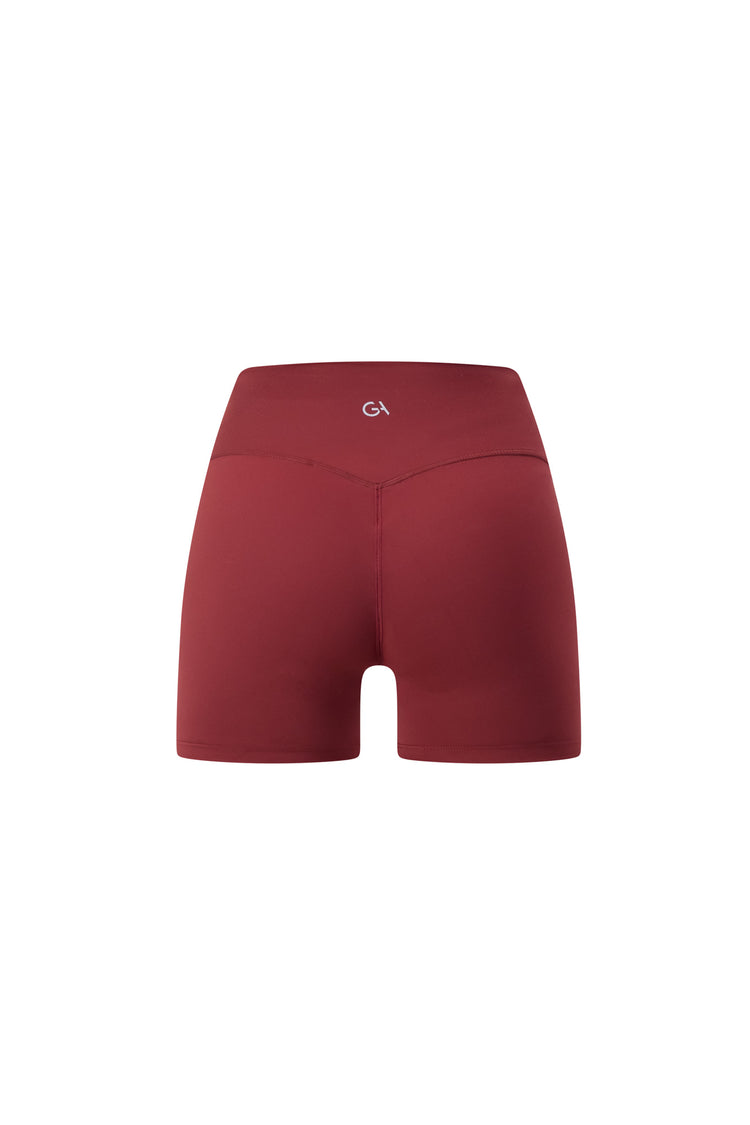 Form 5" Crossover Invisible Scrunch Shorts | Black Cherry
