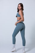 Women's athletic leggings with scrunch - side view
