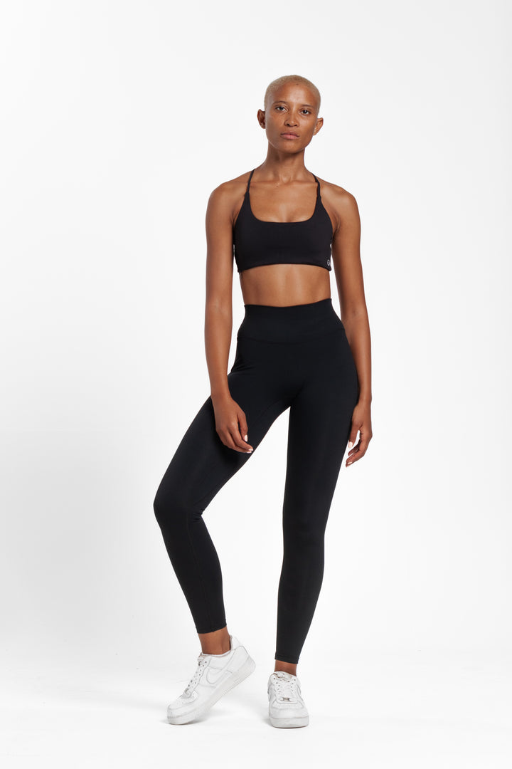 LUXSCULPT SCRUNCH LEGGINGS - Black