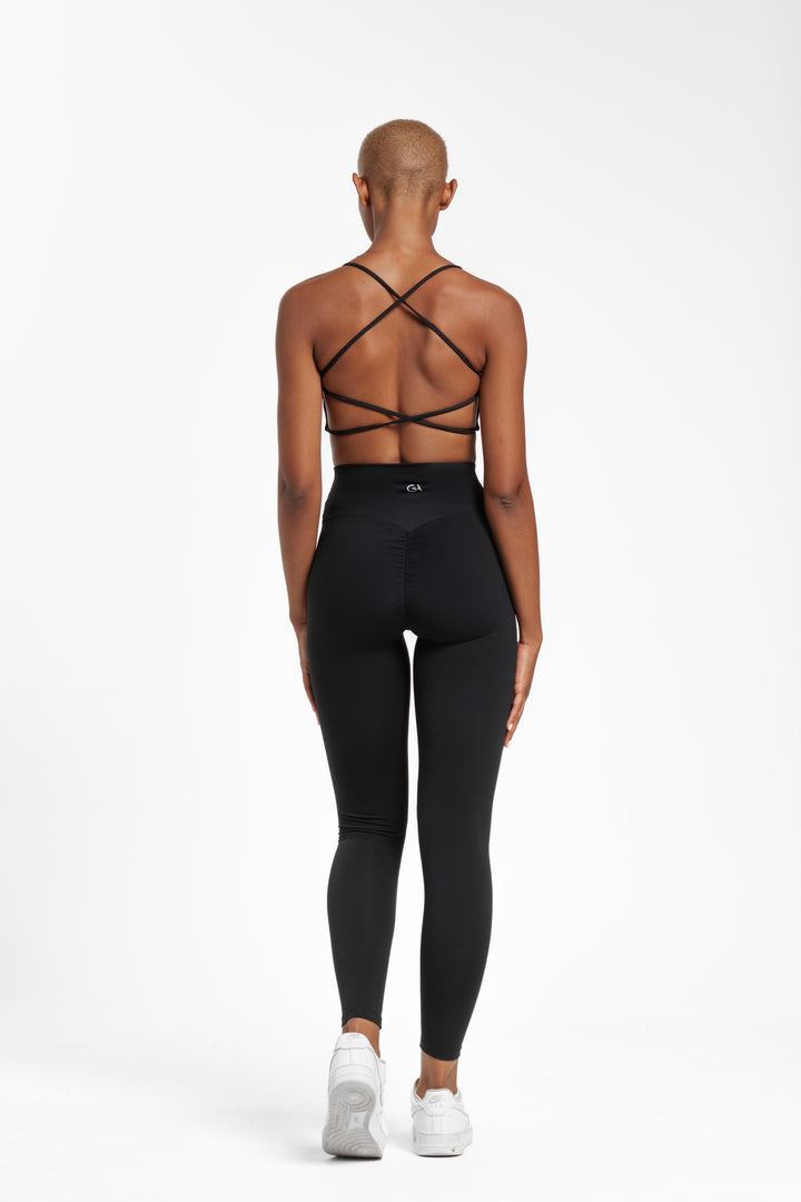 LUXSCULPT LEXI BACKLESS CROP - Black