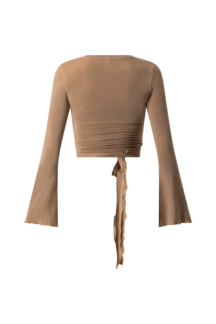 Leisure Flare Sleeve Ballet Wrap | Cinnamon
