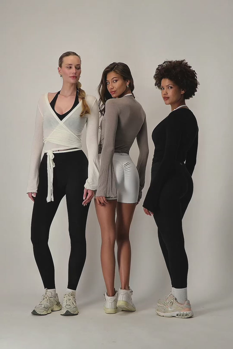 Leisure Flare Sleeve Ballet Wrap | Vanilla