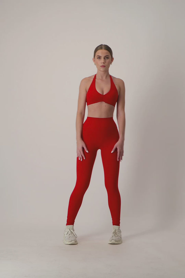 CloudForm Staple Halter Crop | Spicy Marg